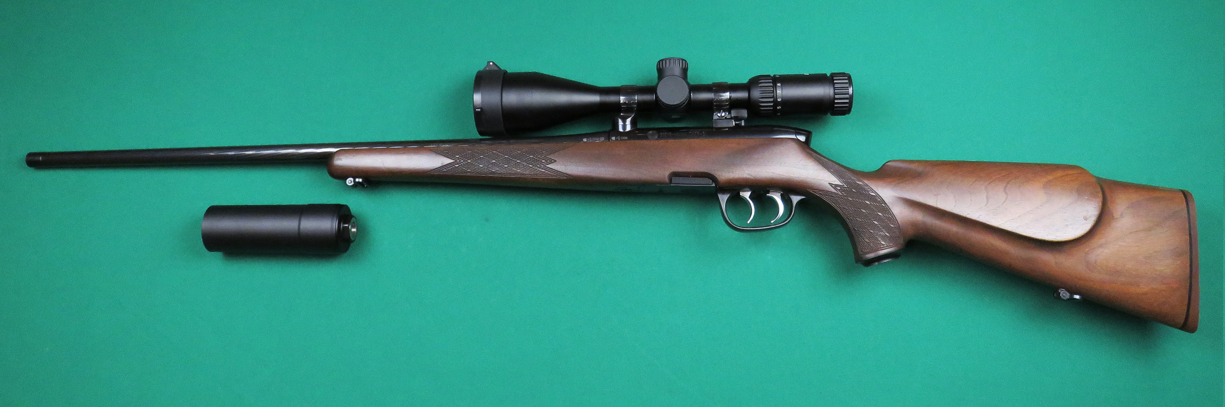 Steyr Mannlicher SL im Cal. .222 Rem. mit deutschem Stecher, Mündungsgewinde ½ Zoll 20 UNF